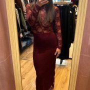 Lace skirt with underskirt