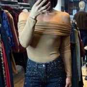 Off-shoulder bodysuit